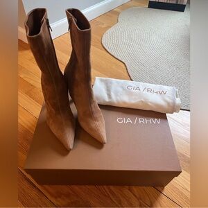 Gia Borghini suede heeled boots